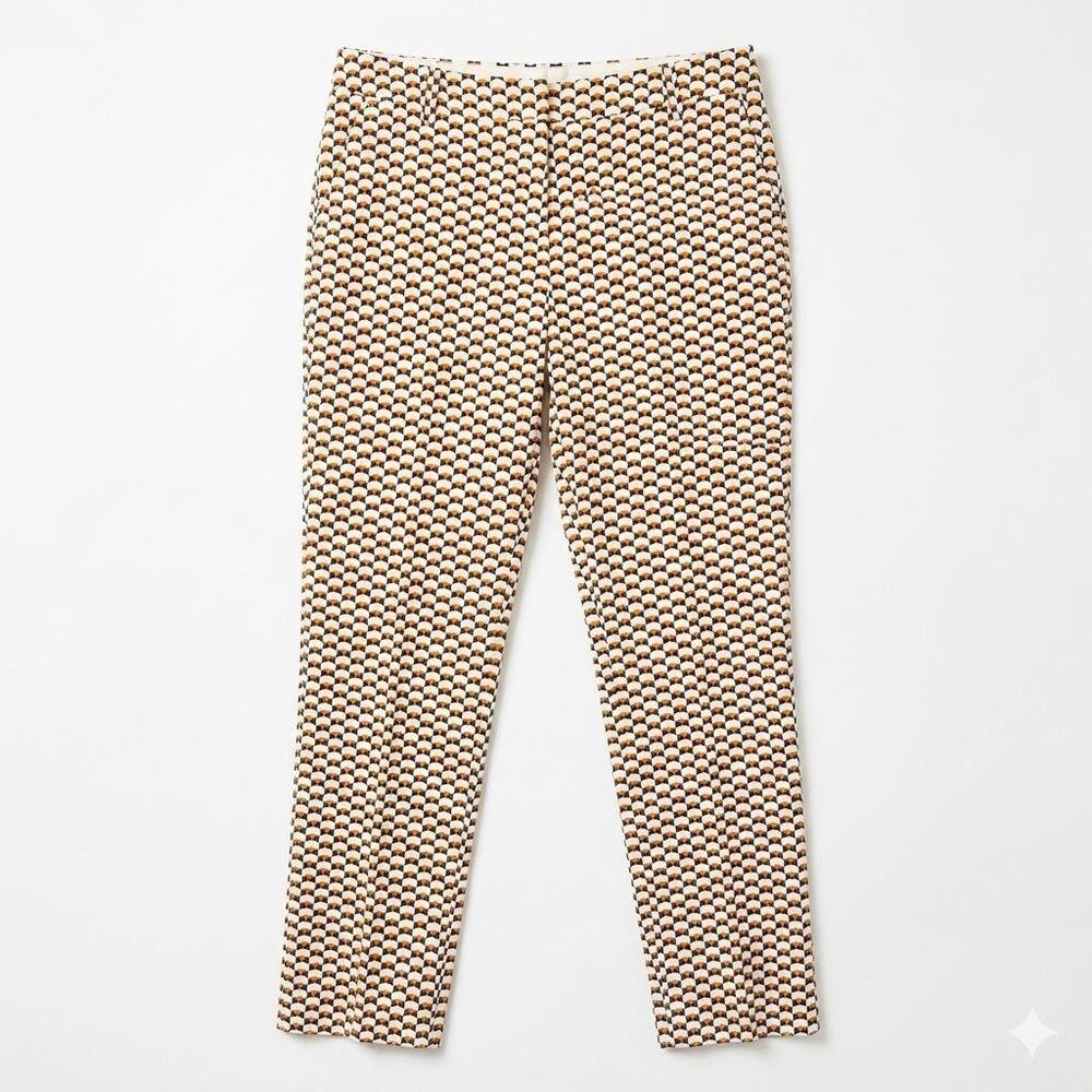 Geometric Cube Print Pixie Ankle Pants Trousers Size 10